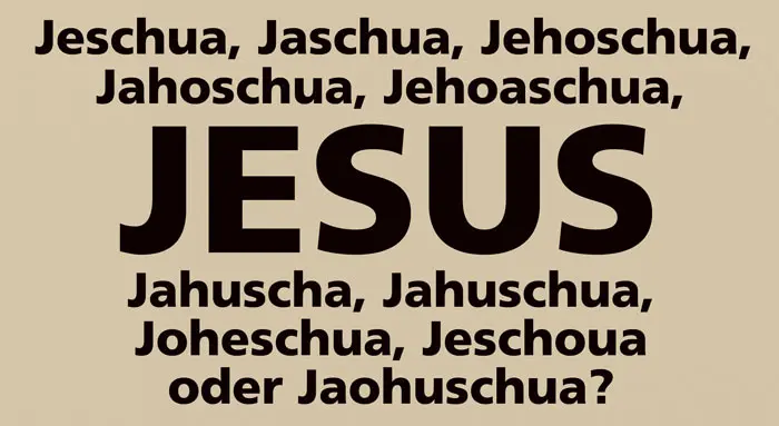 Dürfen Christen den Namen Jesus benutzen?