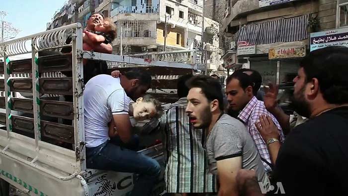 Verwundete in Aleppo